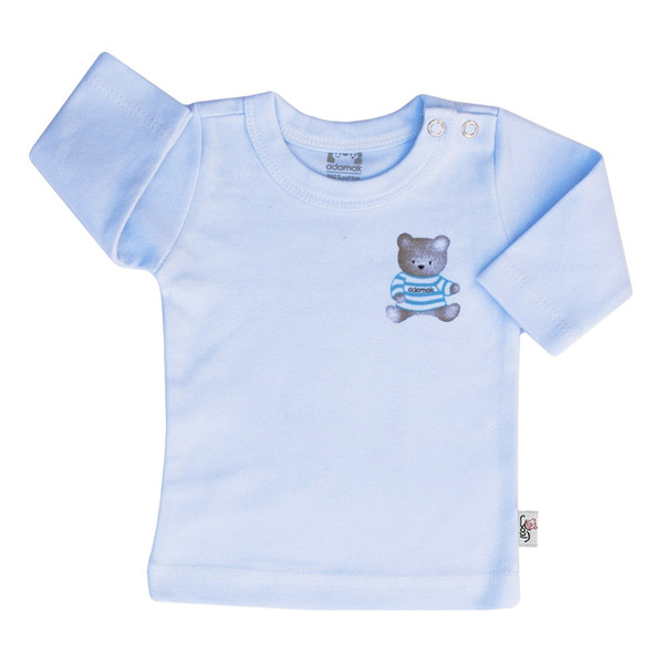 تی شرت آستین بلند نوزادی آدمک طرح خرس رنگ آبی
