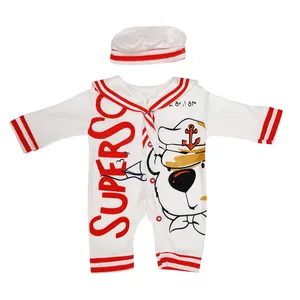 ست سرهمی و کلاه نوزاد طرح ملوانی رنگ قرمز