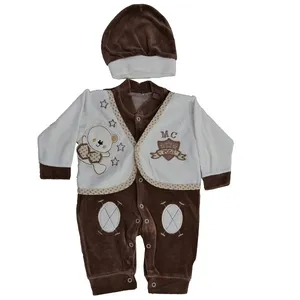 ست سرهمی و کلاه نوزاد کد 3452-2