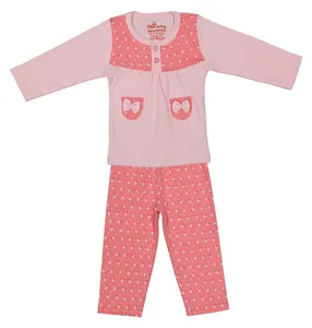 ست تی شرت و شلوار نوزادی دخترانه بی بی گیفت طرح شکوفه کد 11