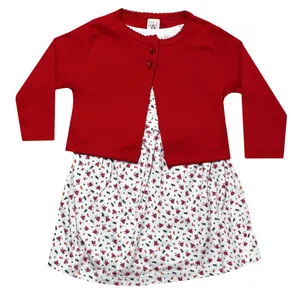 ست کت و پیراهن نوزادی دخترانه کد HT-IC-KS01