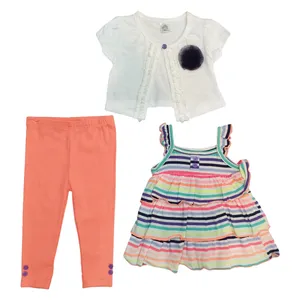 ست 3 تکه لباس نوزادی دخترانه آشلی کد 65