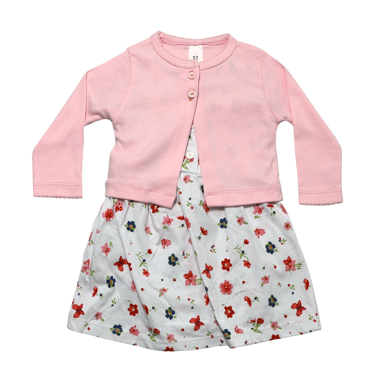  ست کت و پیراهن نوزادی دخترانه کد HT-IC-KS02