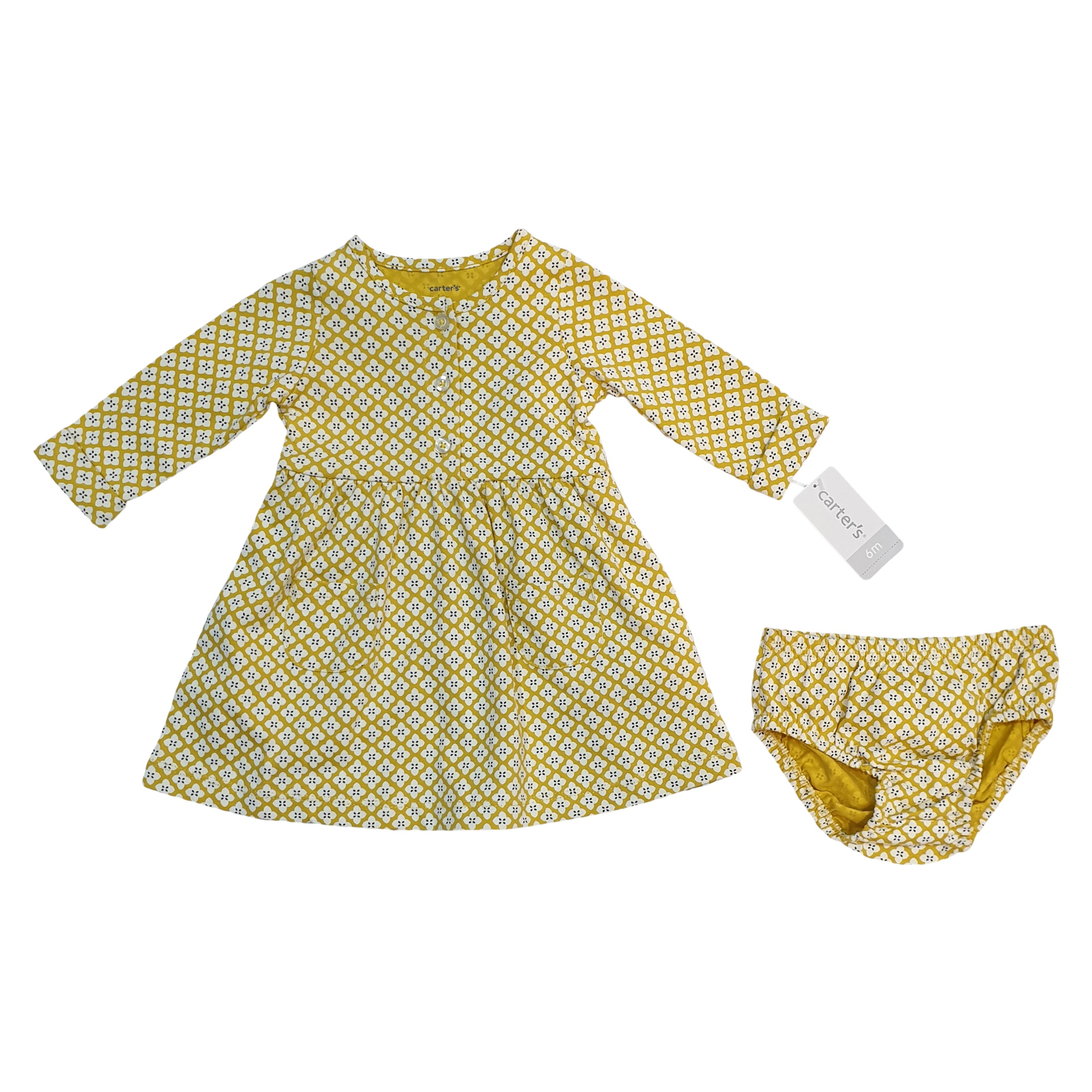 ست پیراهن و شورت نوزادی دخترانه كارترز كد 429