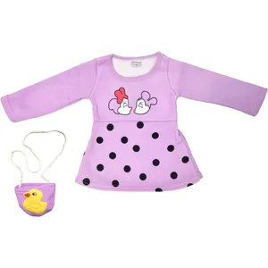 ست کیف و پیراهن نوزادی دخترانه طرح میکی موس کد G108-2