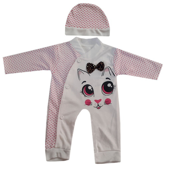 ست سرهمی و کلاه نوزاد کد M-027