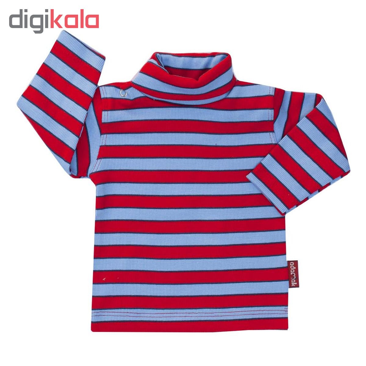 تی شرت آستین بلند نوزاد آدمک طرح راه راه کد 02-144401