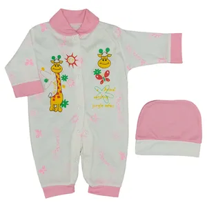 ست سرهمی و کلاه نوزاد طرح giraffe