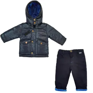 ست کاپشن و شلوار نوزادی پسرانه کد 1241