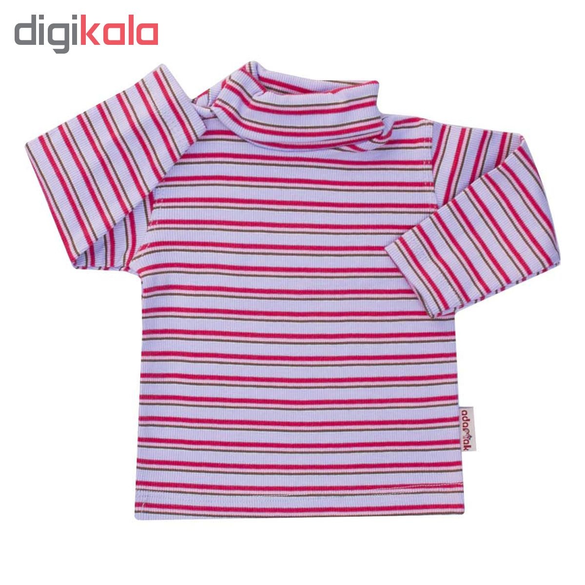 تی شرت آستین بلند نوزاد آدمک طرح راه راه کد 01-144401
