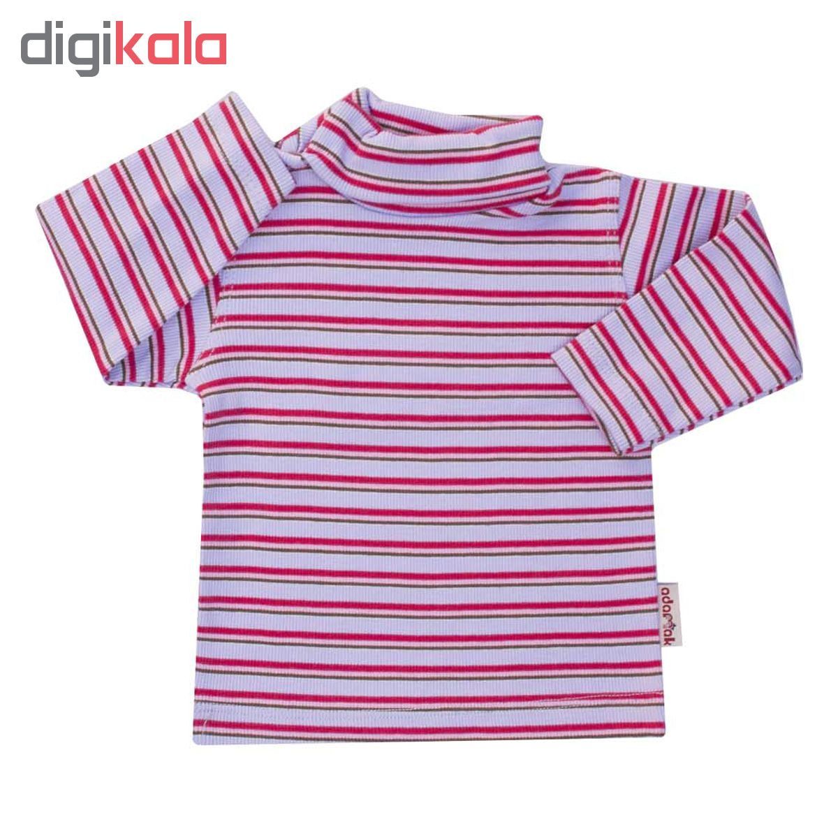 تی شرت آستین بلند نوزاد آدمک طرح راه راه کد 01-144401 -  - 2