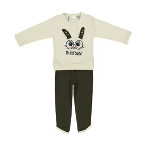 ست تی شرت و شلوار نوزادی دخترانه کد 007