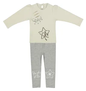 ست تی شرت و شلوار نوزادی دخترانه کد 004