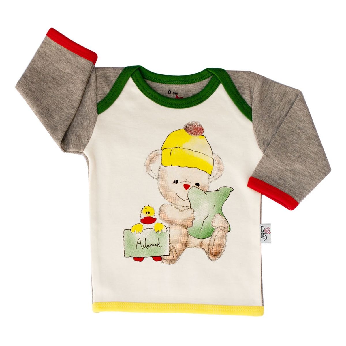 تی شرت آستین بلند نوزادی آدمک طرح اردک -  - 1