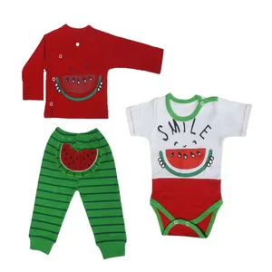 ست 3 تکه لباس نوزادی پسرانه مدل یلدا کد 201