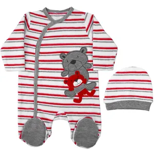 ست سرهمی و کلاه نوزادی کد LV002 رنگ قرمز