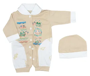 ست سرهمی و کلاه نوزاد طرح turtles کد 007