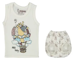 ست تاپ و شورت عینکی نوزاد آنا بیبی کد 007