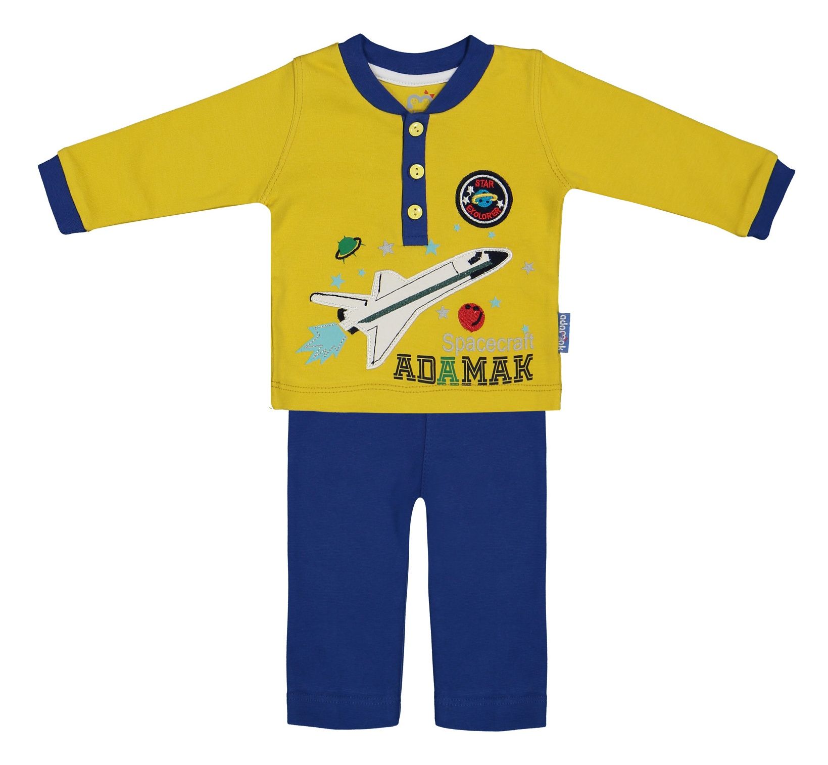 ست تی شرت و شلوار نوزادی آدمک مدل 2171101-15