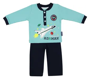 ست تی شرت و شلوار نوزادی آدمک مدل 2171101-54