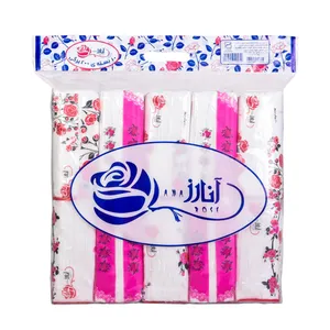 دستمال کاغذی 100 برگ آنارز مدل flower بسته 10 عددی
