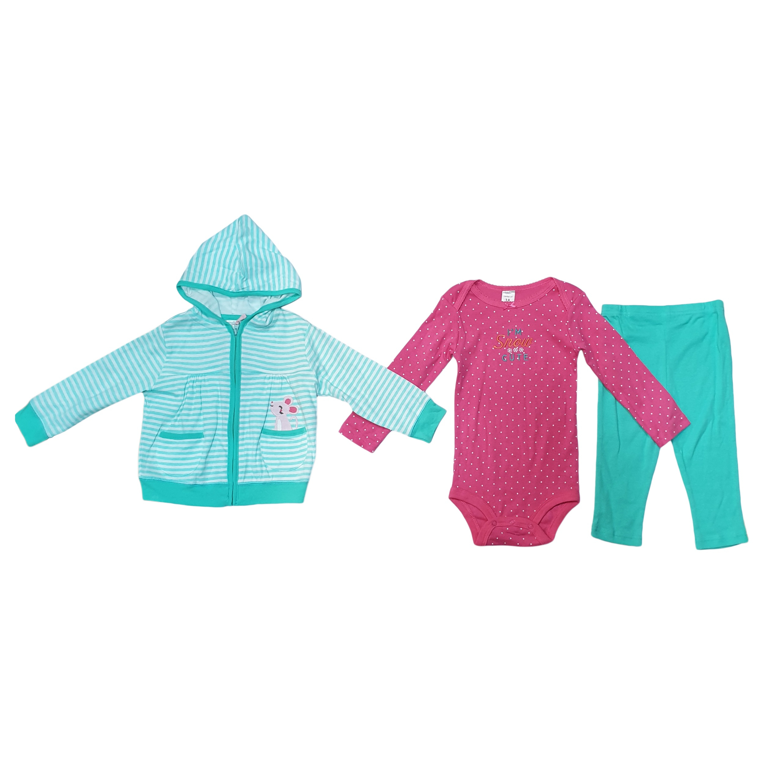 ست 3 تکه لباس دخترانه کارترز کد 654