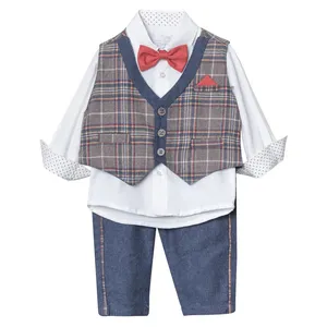 ست سه تکه نوزادی پسرانه فیورلا مدل ساتیار کد 2922