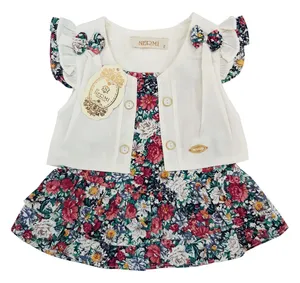 ست کت و پیراهن نوزادی نرمی مدل بهاره کد 04