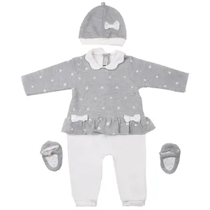 ست 3 تکه نوزادی دخترانه ایندیگو کد 29745