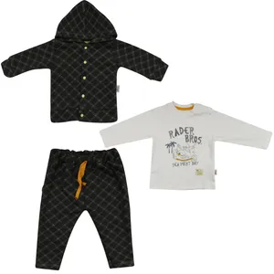 ست 3 تکه نوزادی پسرانه مدل rader bros کد F-2024