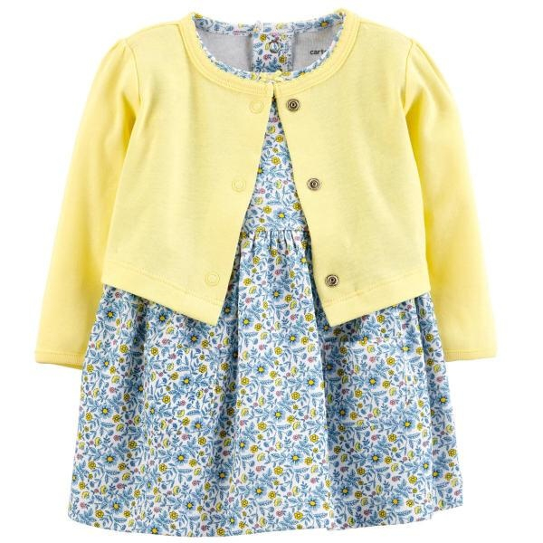 ست کت و پیراهن نوزادی دخترانه کارترز کد 4