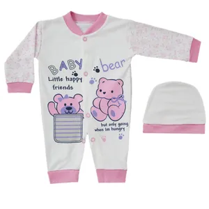 ست سرهمی و کلاه نوزادی دخترانه کد P-008