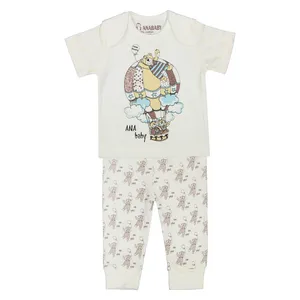 ست تی شرت و شلوار نوزادی آنا بیبی کد 003