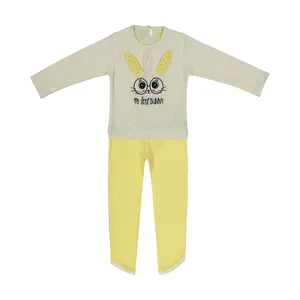 ست تی شرت و شلوار نوزادی دخترانه کد 014