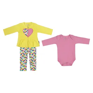 ست 3 تکه نوزادی دخترانه آدمک مدل 2171104-19