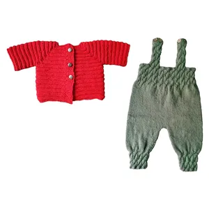 ست سرهمی و کت نوزاد طرح یلدا کد 58