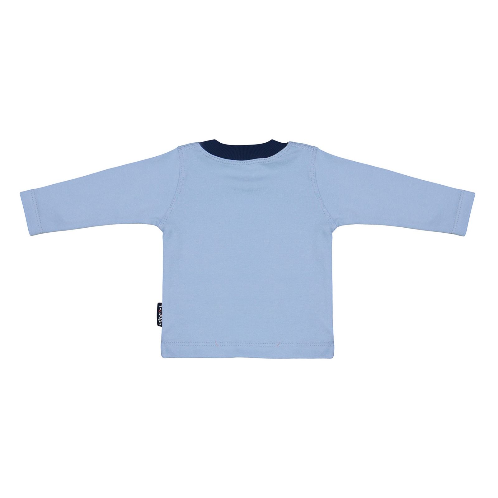 ست تی شرت و شلوار نوزادی پسرانه آدمک مدل 2171100-50 - آبی روشن - 4