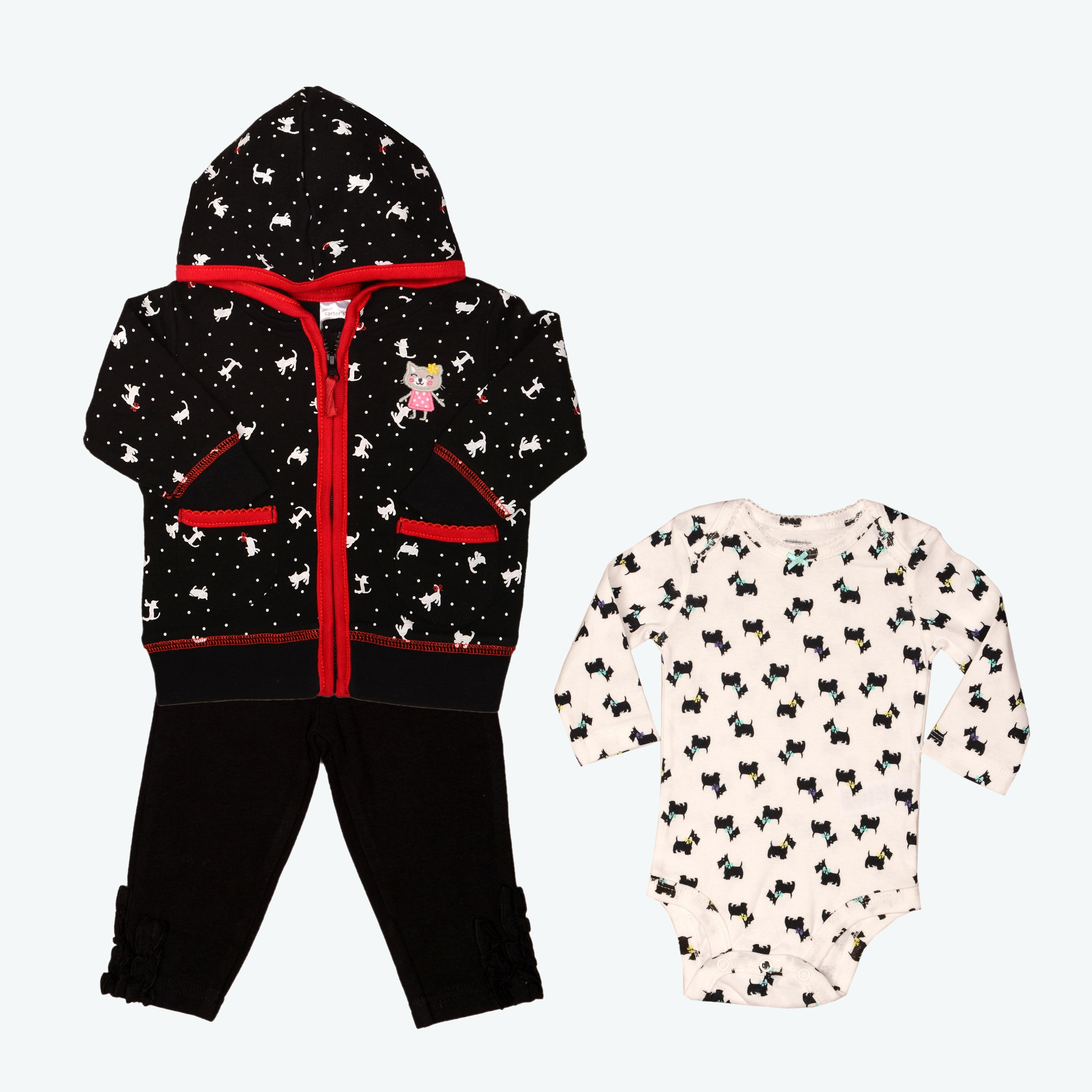 ست 3 تکه نوزادی دخترانه کارترز کد GNG158