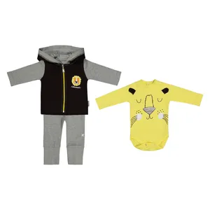 ست 3 تکه نوزادی پسرانه آدمک مدل 2171102-19