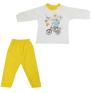 ست تیشرت و شلوار نوزادی کد SHTBKHBY001