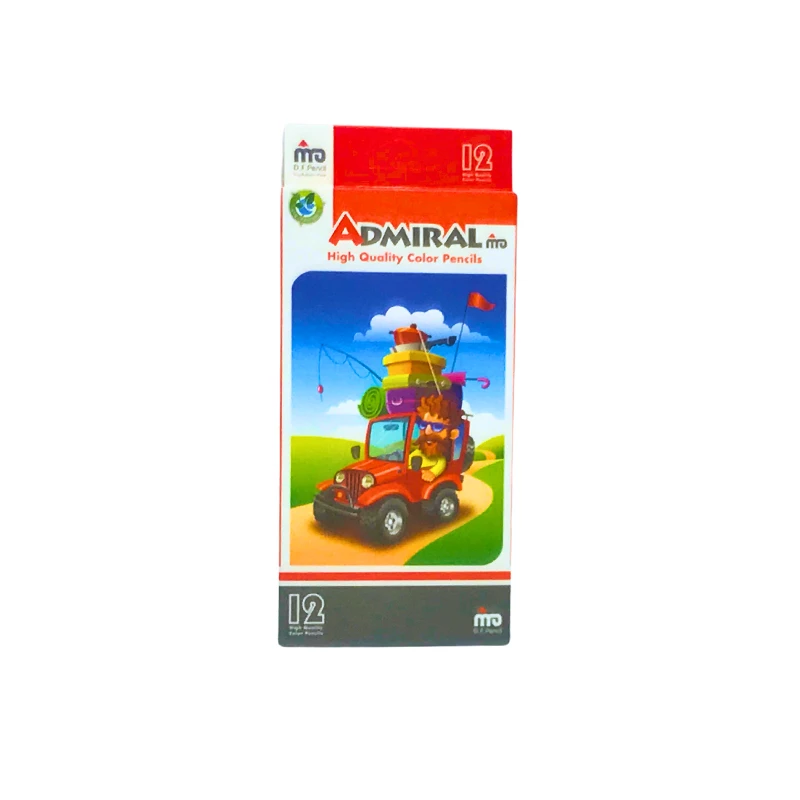 مداد رنگی 12 رنگ آدمیرال مدل ماشین سفر