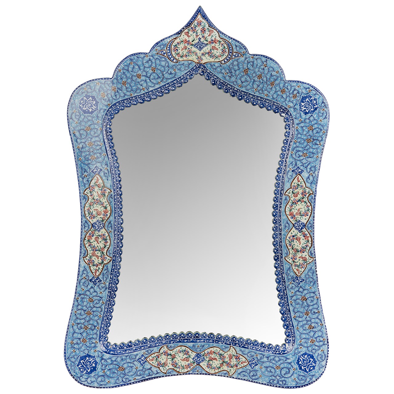 آینه میناکاری اثر خرم نژاد طرح مسجدی سایز 47 × 33 سانتی متر