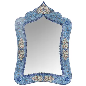 آینه میناکاری اثر خرم نژاد طرح مسجدی سایز 47 × 33 سانتی متر
