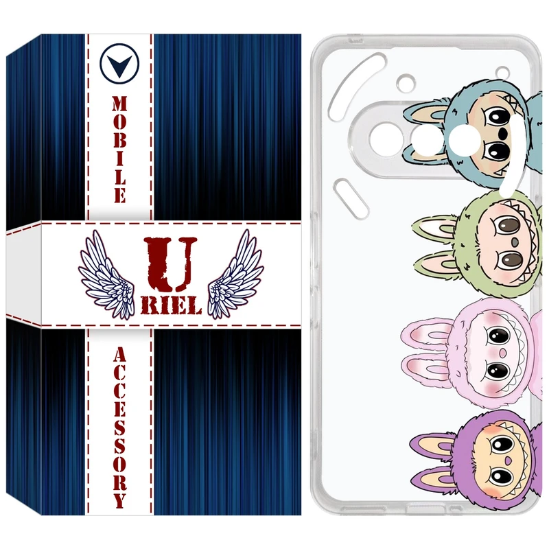 کاور یوریل مدل Clear کد 101 طرح لبوبو Labubu مناسب برای گوشی موبایل ناتینگ فون Nothing Phone 3a