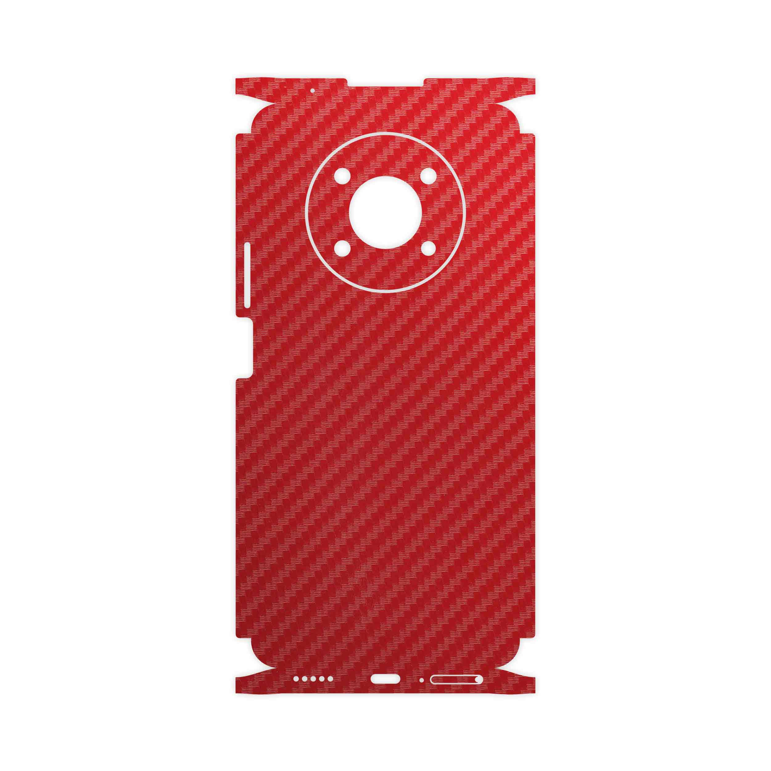 برچسب پوششی ماهوت مدل Red-Fiber-FullSkin مناسب برای گوشی موبایل آنر X9 5G