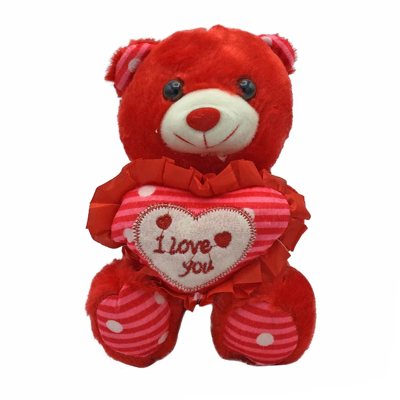 عروسک طرح خرس I LOVE YOU کد 854 ارتفاع 23 سانتی متر