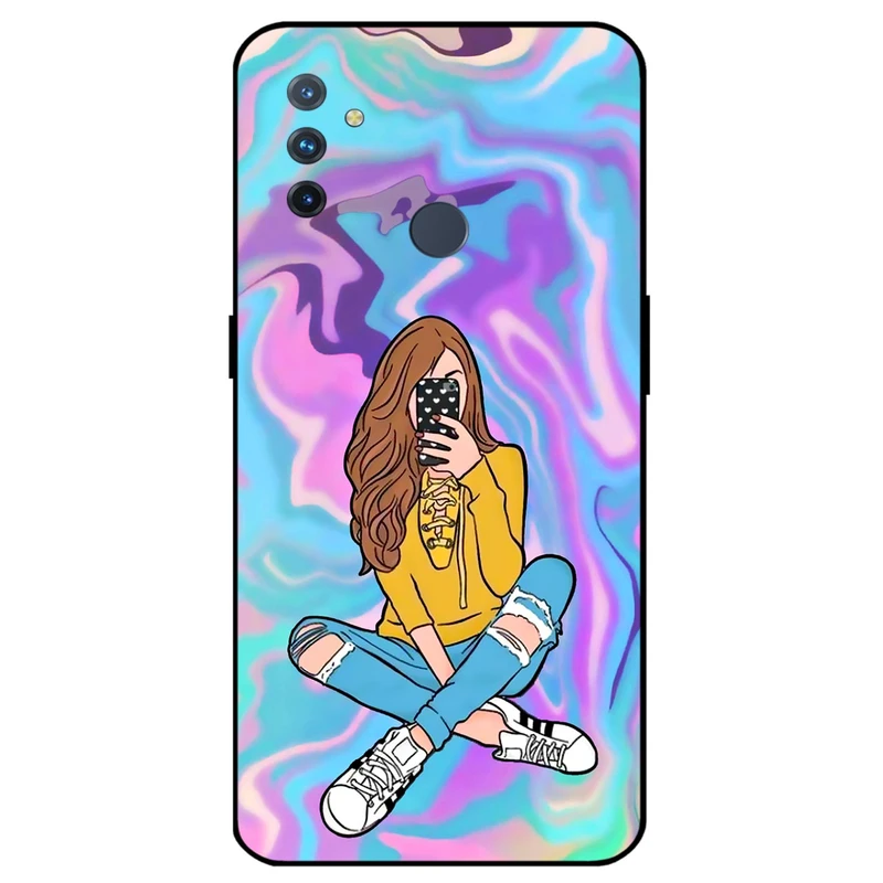 کاور مگافون طرح دخترانه مدل 7592 مناسب برای گوشی موبایل وان پلاس Nord N100 