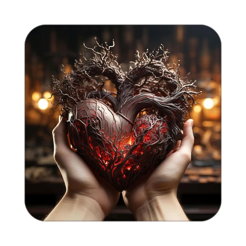 زیر لیوانی کاکتی مدل عاشقانه کد mp14397