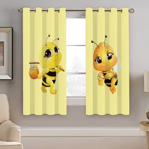 پرده نیروانا طرح کودک زنبور مدل هازان کد 8184 سایز 140×200 سانتی متر