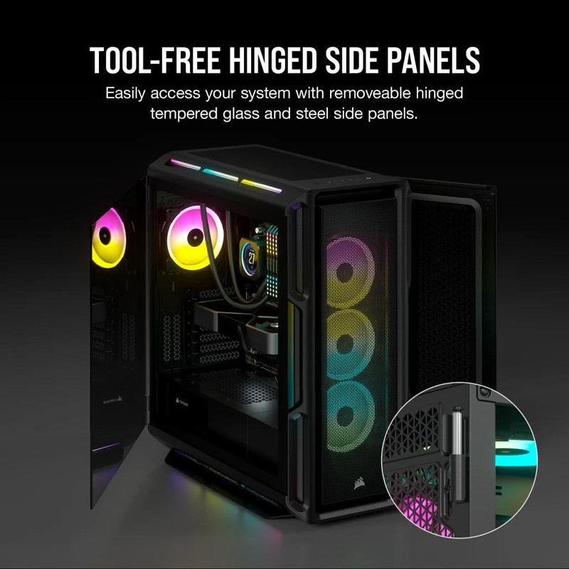 کیس کامپیوتر کورسیر مدل iCUE 5000T RGB BK